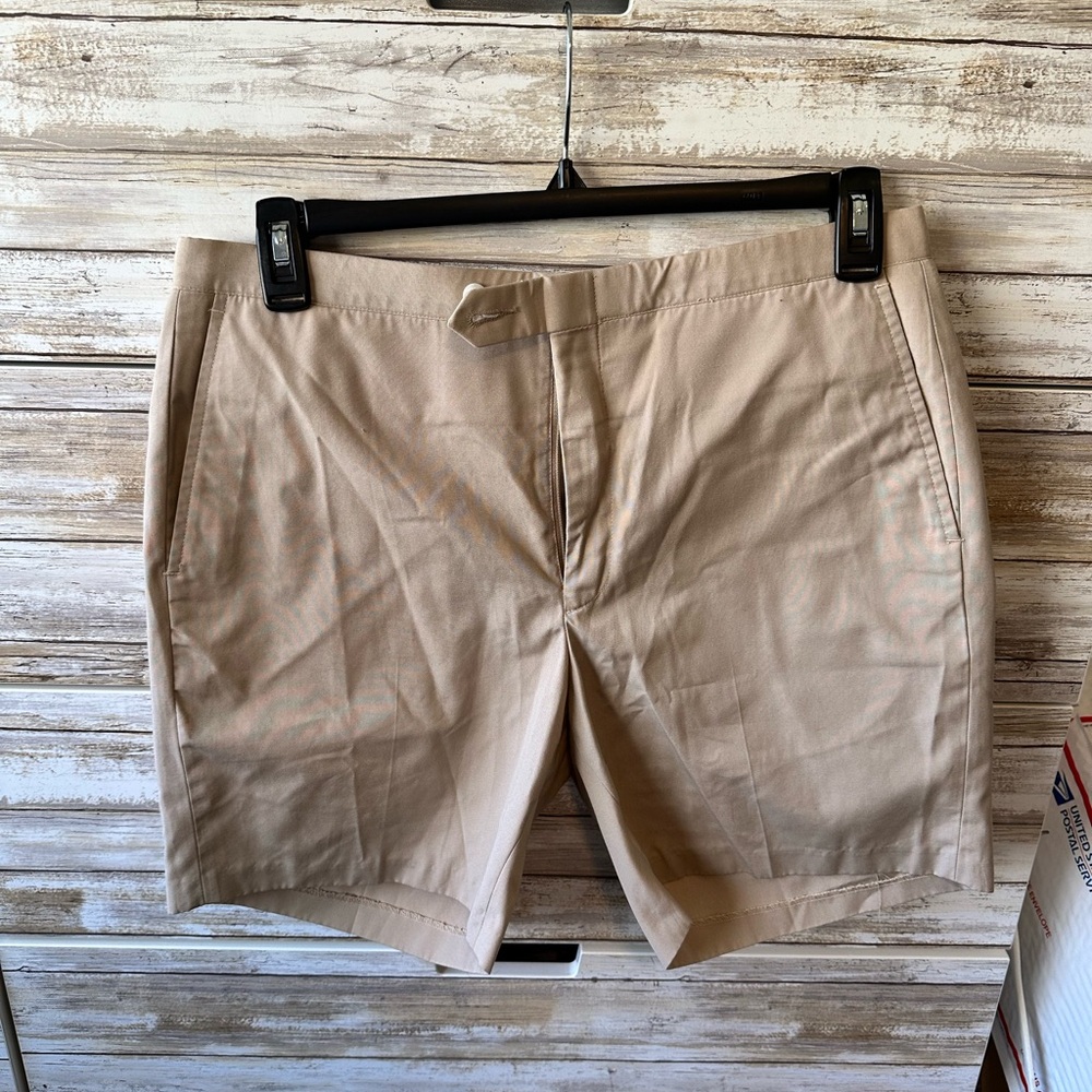 ⛳️🤎 Sansabelt Golf Tan Shorts Men’s 35 Waist Comfort Stretch Classic Fit